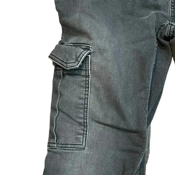 Wonder Nation youth black/grey washed denim cargos size XL (14-16) - Picture 2 of 13